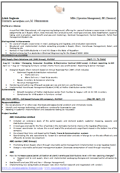 Sample resume of it delivery manager